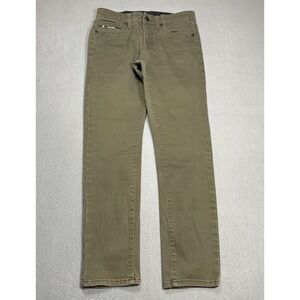 G-Fried Denim Jeans Mens 29x29 Skinny Lowrise Olive Green Stretch Denim Slim